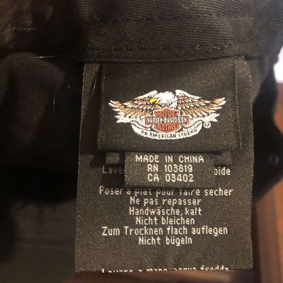 Harley-Davidson biker hat. Buckle back. Black. Embroidered - Picture 4 of 4